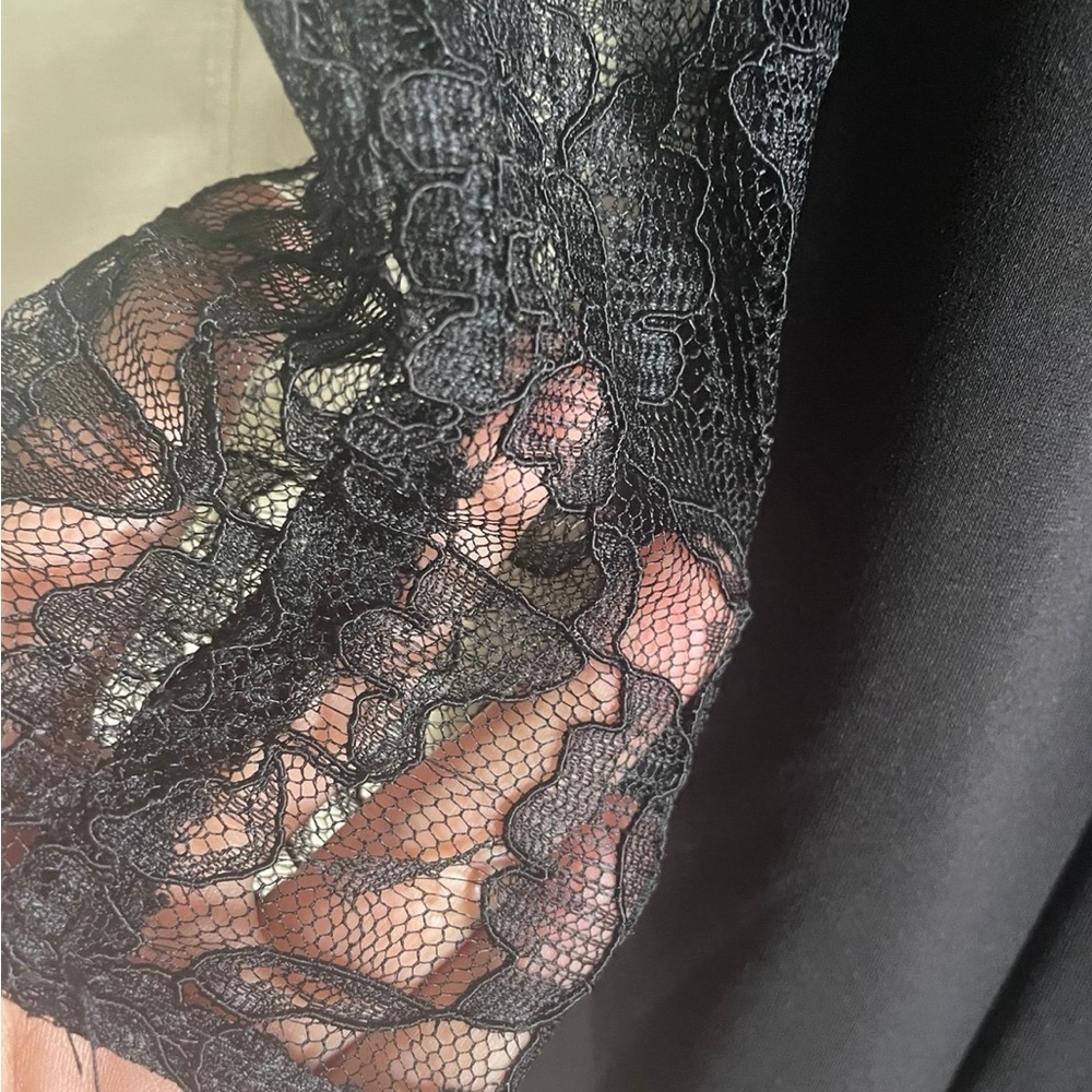 🔥🔥5/$25! GUESS Lace Yoke Body Con Mini Dress Y2K Whimsy Goth - Picture 5 of 7